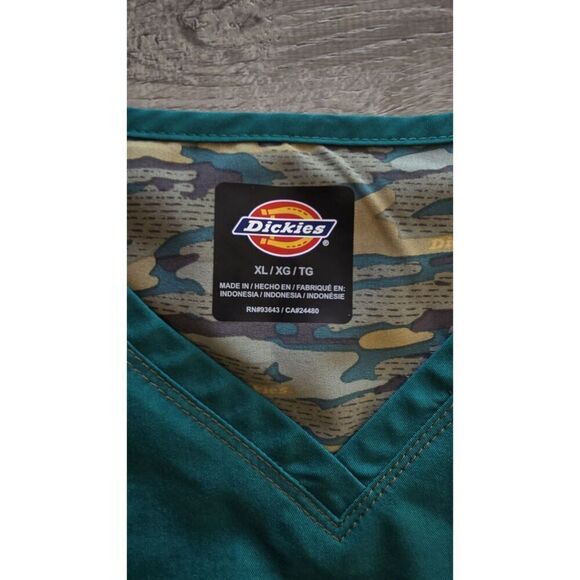Dickies Green Scrub Top Womens Size XL Short Sleeves EUC - Picture 4 of 7